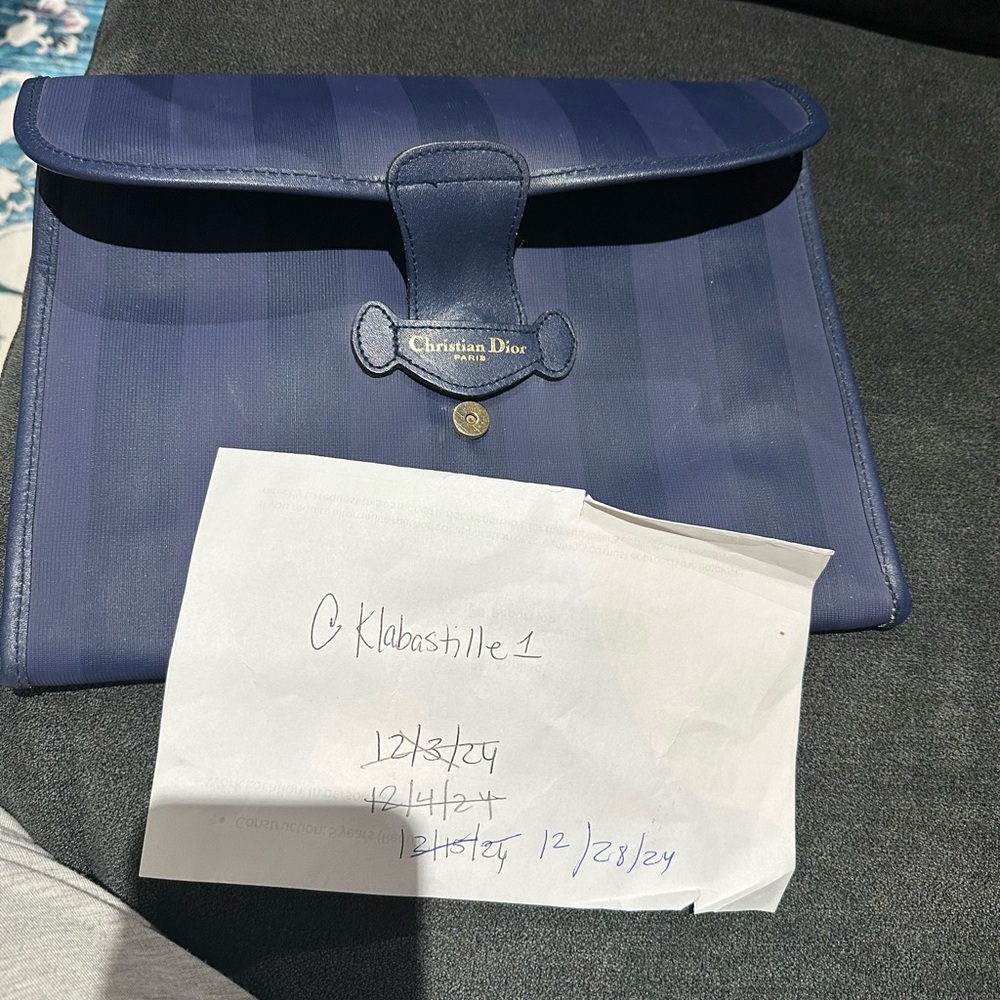 Christian Dior Navy Blue Clutch